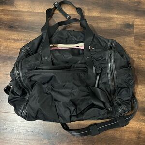 Lululemon Black Nylon Gym Duffle  Bag